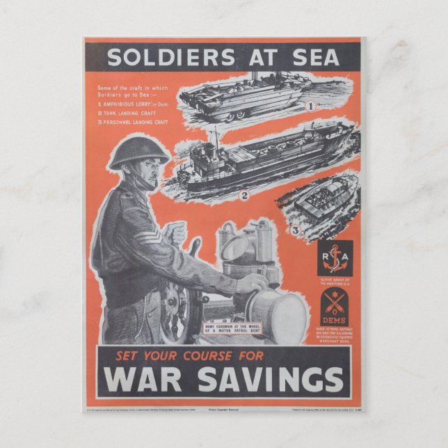 Reprint of British wartime poster. Postcard (Front)