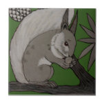 Repro Antique Minton Staffordshire Green Squirrel Tile<br><div class="desc">Originally made by Minton tile in the 1870s, this shows a gray squirrel on the branch of a tree against a green background. (Other colors are also available.) Although this design is more than 150 years old, it has an amazingly modern look. Available in 4.5 and 6 inch tiles as...</div>