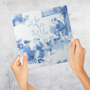 Repro Delft Tile Blue Chinoiserie