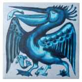 Repro Antique Whimsical Rare De Morgan Dodo Bird Ceramic Tile