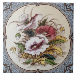 Repro Popular Victorian Soft Colors Floral Tile