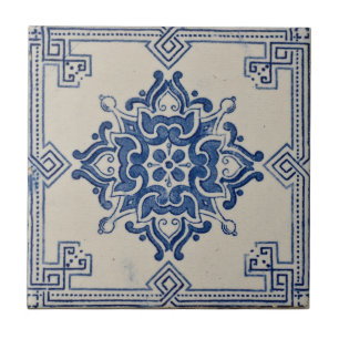 Repro Portuguese Blue Geometric Azulejos Tile