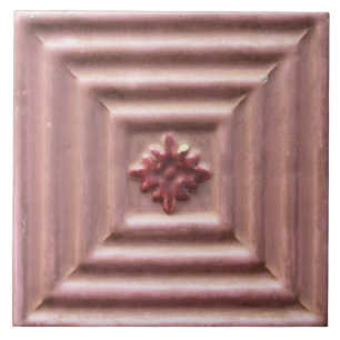 Repro Portuguese Faux Relief Neutral Floral Tile
