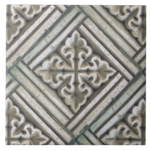 Repro Spanish Maure Floral Pattern Faux relief Ti Tile
