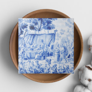 Repro Victorian Swedish Blue and White Tile
