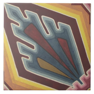 Repro Vintage Encaustic Colourful Geometric Tile