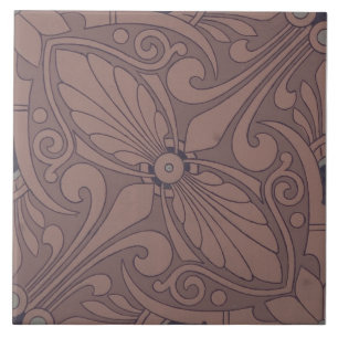 Repro Vintage Geometric Ancient Greek Terracotta T Tile