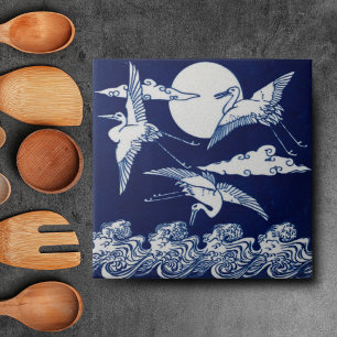 Repro Vintage Minton Blue and White English Tile