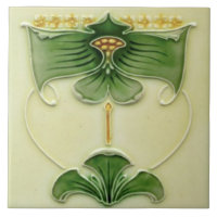 Reproduction 1900 Art Nouveau Majolica Floral