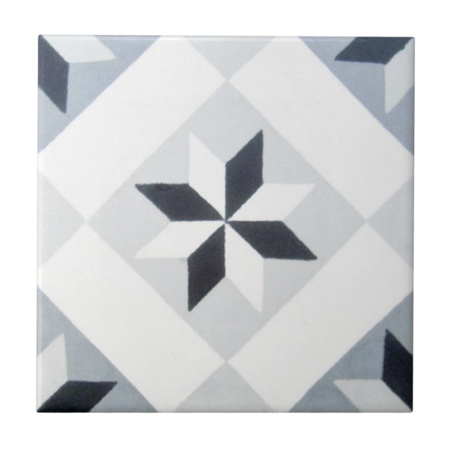 Reproduction Encaustic Cement Tile on Ceramic (Front)