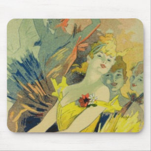 Reproduction of a poster advertising 'Back-Stage a Mouse Mat