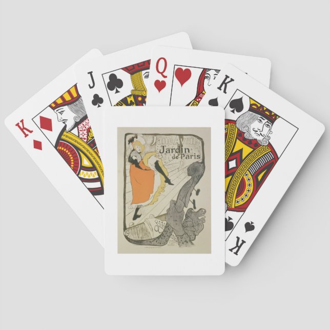 Reproduction of a poster advertising 'Jane Avril' Playing Cards (Back)