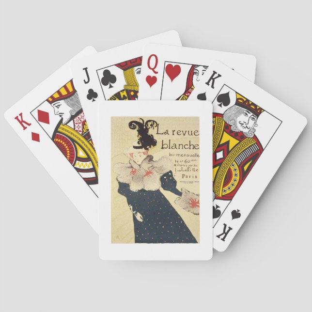 Reproduction of a poster advertising 'La Revue Bla Playing Cards (Back)