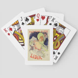 Reproduction of a poster advertising 'Lidia', at t Playing Cards
