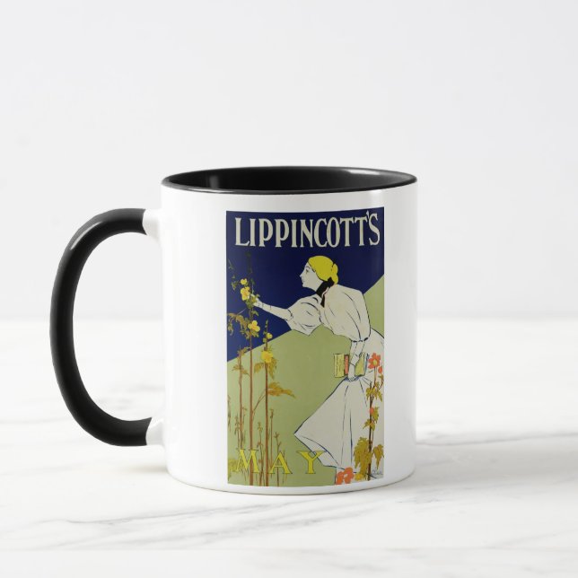 Reproduction of a poster advertising 'Lippincott's Mug (Left)