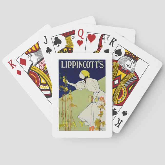 Reproduction of a poster advertising 'Lippincott's Playing Cards (Back)