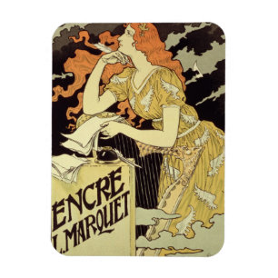 Reproduction of a poster advertising 'Marquet Ink' Magnet