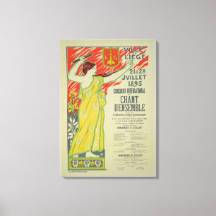 Reproduction of a poster advertising the 'Concours Canvas Print