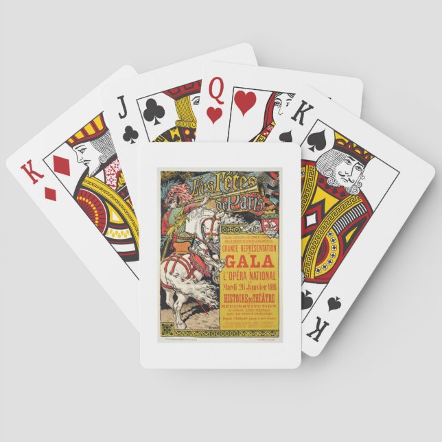 Reproduction of a poster advertising the 'Fetes de Playing Cards (Back)