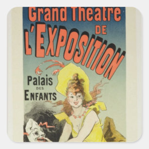 Reproduction of a poster advertising the 'Grand Th Square Sticker