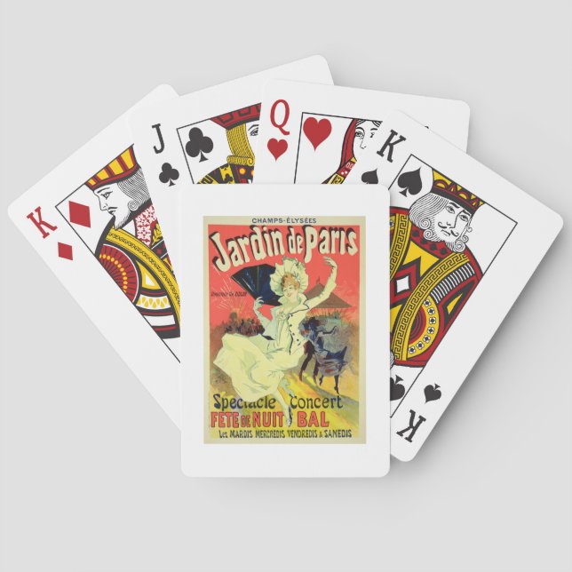 Reproduction of a Poster Advertising the 'Jardin d Playing Cards (Back)