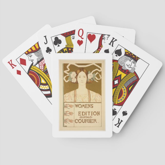 Reproduction of a poster advertising the 'Women's Playing Cards (Back)