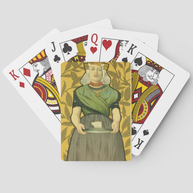 Reproduction of a poster advertising 'Van Houten C Playing Cards (Back)