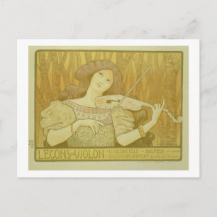 Reproduction of a poster advertising 'Violin Lesso Postcard