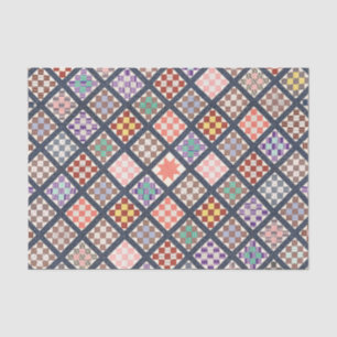 Reproduction of a Vintage Quilt from 1886 Tissue Paper