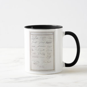 Reproduction of Signatures of the Tudors and their Mug