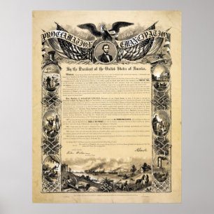 Reproduction of the Emancipation Proclamation Poster