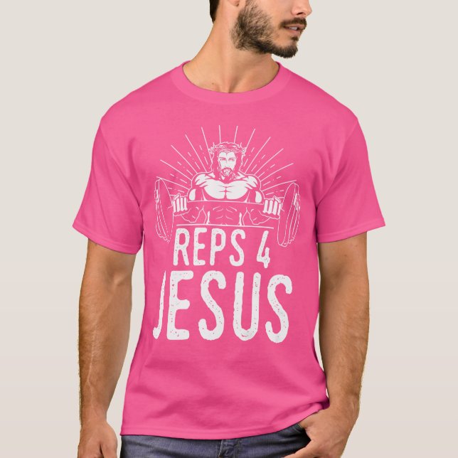 Reps 4 Jesus Christian Gym T-Shirt (Front)