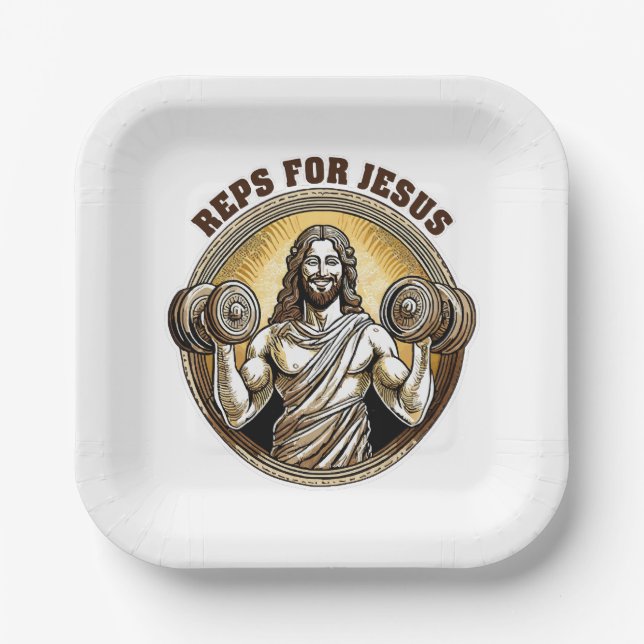 Reps for Jesus Paper Plate (Front)