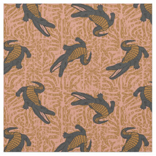 reptile alligator rust fabric