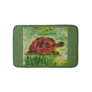 Reptile Animal Art Tortoise Bath Mat