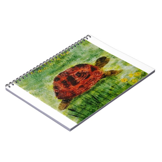 Reptile Animal Art Tortoise Notebook (Left Side)