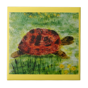 Reptile Animal Art Tortoise Tile