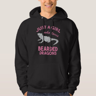 Reptile Animal Girls Pet Lizard Bearded Dragon Hoodie
