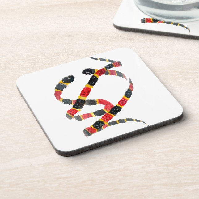 Reptile Art Coral Snake Coaster (Left Side)
