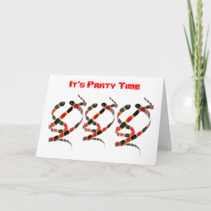 Reptile Art Snake Party! Card