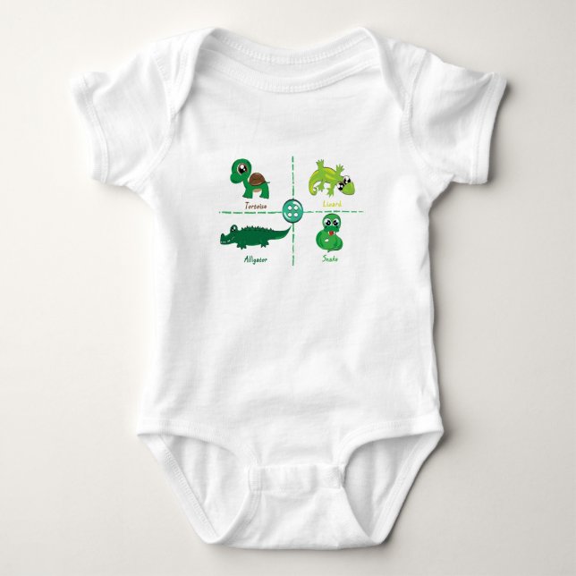 reptile baby bodysuit (Front)