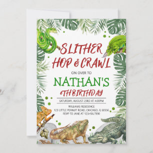 Reptile Birthday Invitation