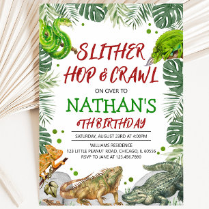 Reptile Birthday Invitation