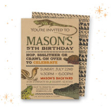 Reptile Birthday Invitation
