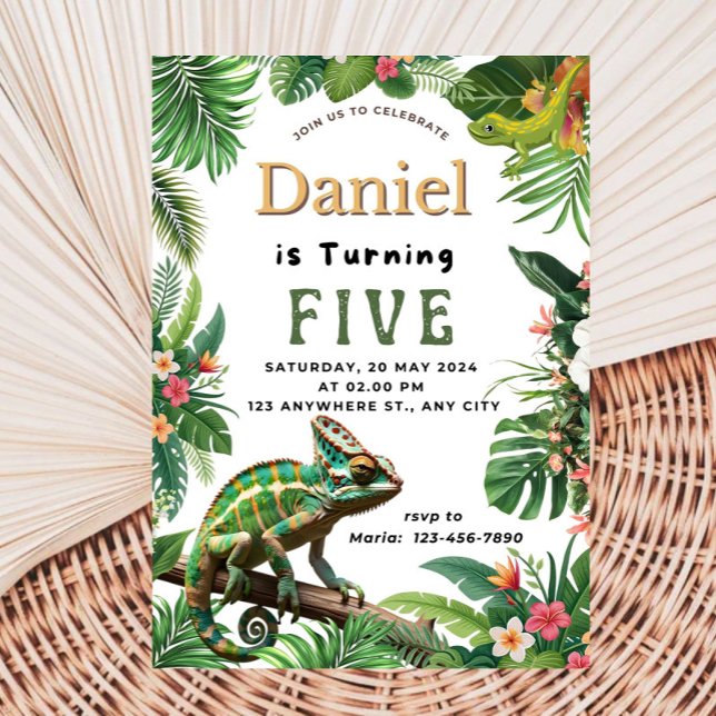 Reptile Birthday Invitation (Creator Uploaded)