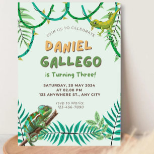 Reptile Birthday Invitation