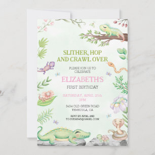 Reptile Birthday Party Invitation