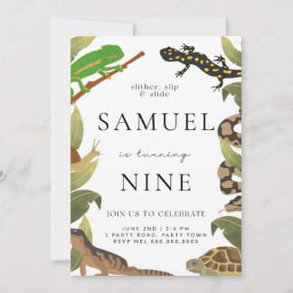 Reptile Birthday Party Invitation