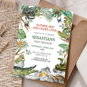 Reptile Birthday Party Invitation