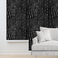 Reptile Black Alligator Crocodile Scales Skin